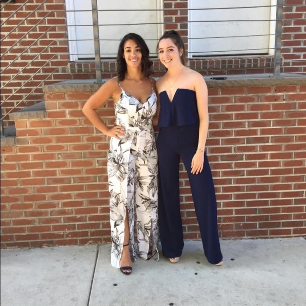 Jumpsuit with leg slits